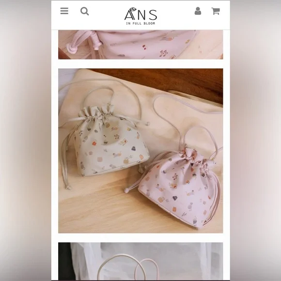 Ans Cat Pattern Pu Shoulder Bag - Pink - Picture 5 of 5